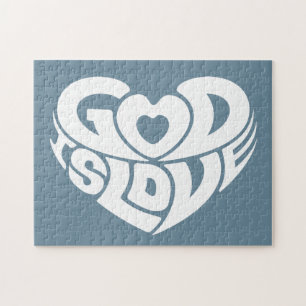 Cool Christian God Is Love Bible Verse Scripture Jigsaw Puzzle