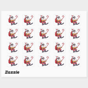 Cool Christmas Aesthetic Gift Square Sticker