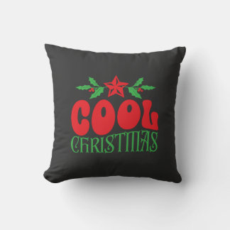 Cool Christmas – Bold Retro Holiday Home Decor Cushion