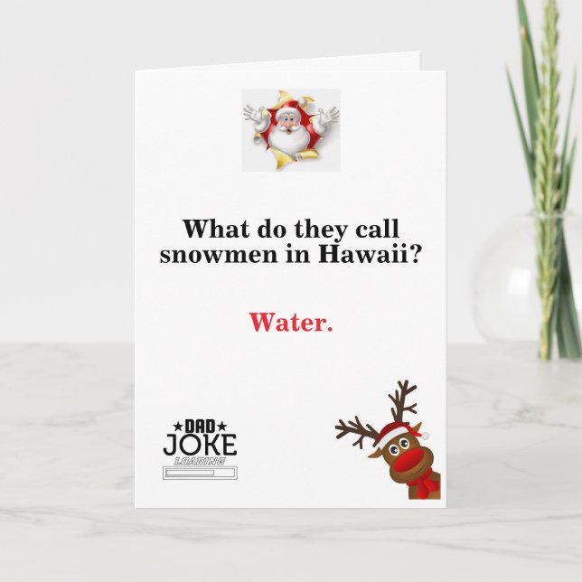 Cool Christmas Dad Joke Holiday Card (Front)