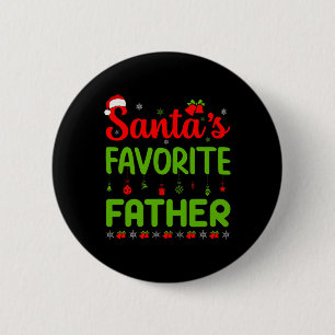 Cool Christmas Santa's Favourite Father Cute Merry 6 Cm Round Badge