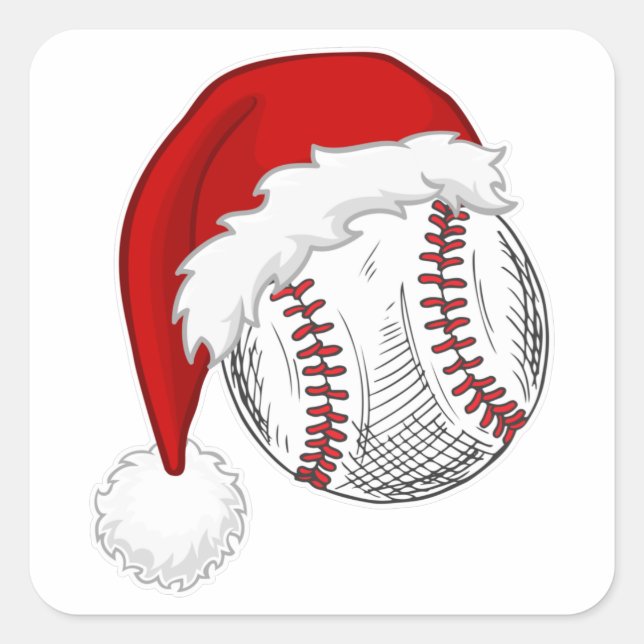 Cool Christmas shirt Baseball/Softball fan Square Sticker (Front)
