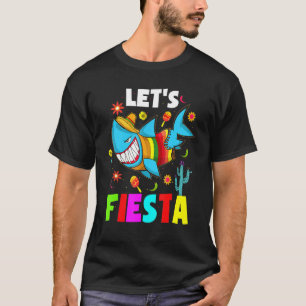 Cool Cinco De Mayo Party Lets Fiesta Mexican Shark T-Shirt