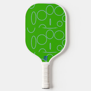 Cool Circles Green Geometric Modern Sleek Pickleball Paddle
