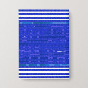 Cool Circuit Blue Geometric Stripes 
