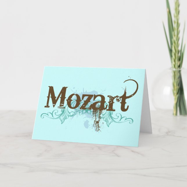 Cool Classical Mozart Card (Front)