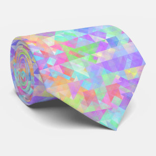 Cool Classy Colourful Triangles Squares Pattern Tie