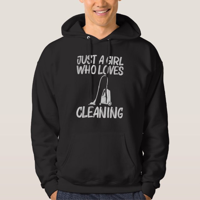 Cool Cleaning Art For Girls Kid Clean Cleaner Tool Hoodie (Front)