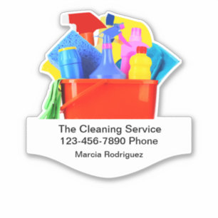 Cool Cleaning Service Business Sticker Labels