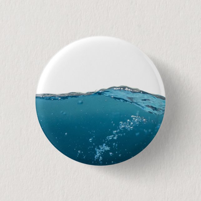Cool Clear Blue Wave 3 Cm Round Badge (Front)