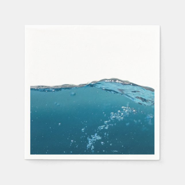 Cool Clear Blue Wave Napkin (Front)