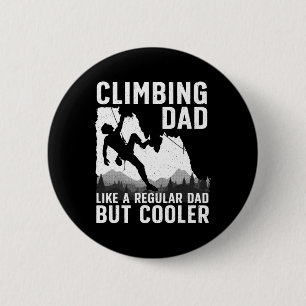 Cool Climbing Art For Men Dad Rock Climber Boulder 6 Cm Round Badge