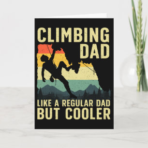 Cool Climbing Art For Men Dad Rock Climber Boulder Card