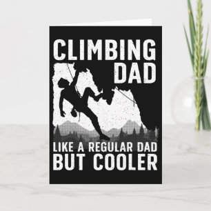 Cool Climbing Art For Men Dad Rock Climber Boulder Card