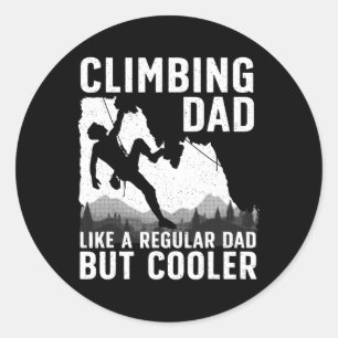 Cool Climbing Art For Men Dad Rock Climber Boulder Classic Round Sticker