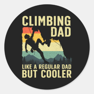 Cool Climbing Art For Men Dad Rock Climber Boulder Classic Round Sticker