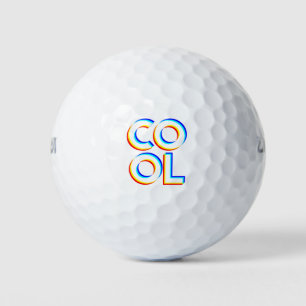 Cool CMYK Glitch Golf Balls