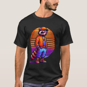 Cool Coati Modern Urban Style Sunset Retro Art T-Shirt