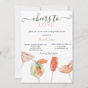 Cool Cocktails Dotted  Bridal Shower   Invitation