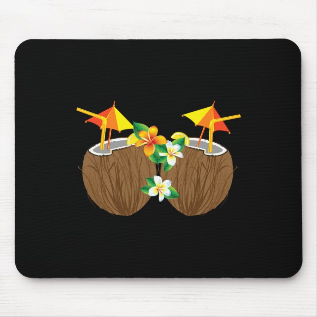 Cool Coconut Drinks Breast Funny Palm Tree Juice D Mouse Pad (Front)