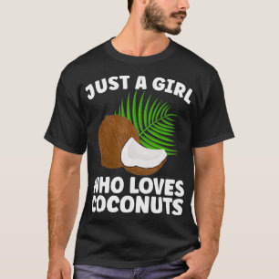 Cool Coconut For Girls Kids Women Summer Hawaiian T-Shirt