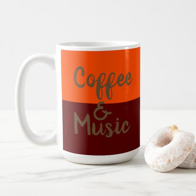 Cool Coffee and Music Mug (With Donut)