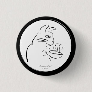 Cool Coffee Cat button
