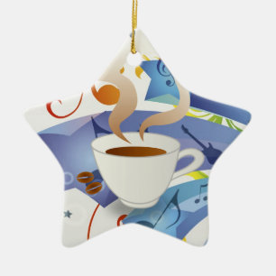 Cool Coffee Christmas Ornament