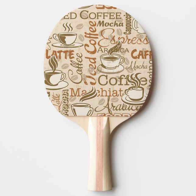 Cool Coffee Ping Pong Paddle (Front)