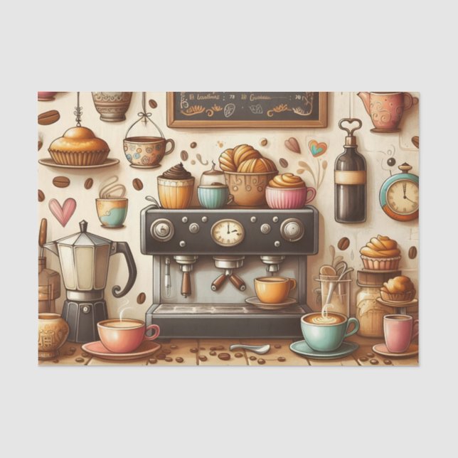 Cool coffee shop lovers  tissue paper (Front)