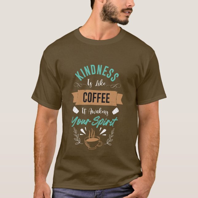cool coffee word art T-Shirt  (Front)