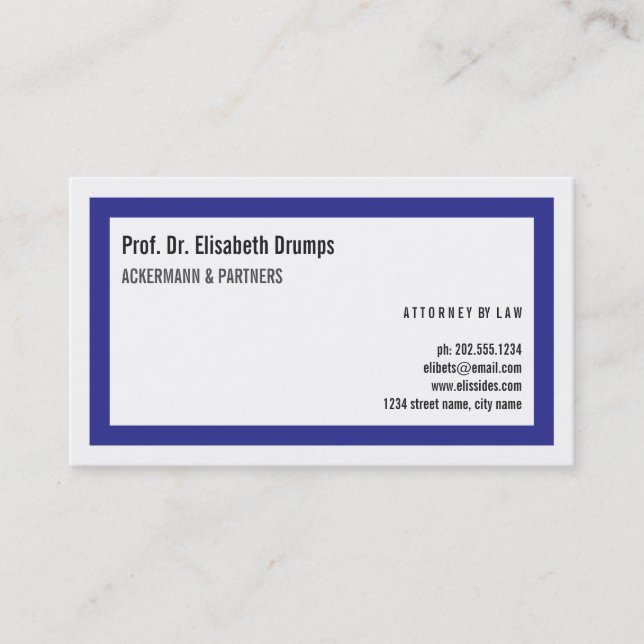 Cool Cold Blue Business Card (Front)