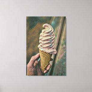 Cool cold freezing ice cream canvas print