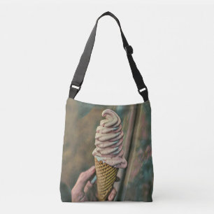 Cool cold freezing ice cream crossbody bag
