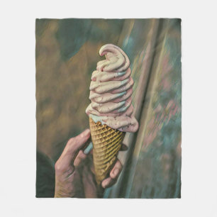 Cool cold freezing ice cream fleece blanket