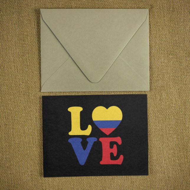 Cool Colombia Flag Love Postcard (colombia love national postcard)