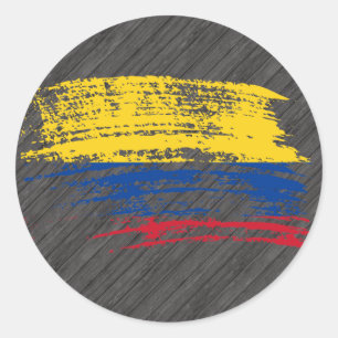 Cool Colombian flag design Classic Round Sticker
