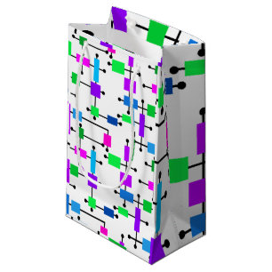 Cool Color Grid Small Gift Bag