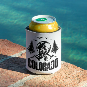 Cool Colorado Day Bigfoot Vintage Hiking Can Cooler