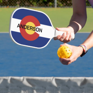 Cool Colorado flag custom pickleball paddle racket
