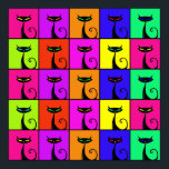 Cool Colorful Kitty Cat Pop Art Squares Poster<br><div class="desc">Cool Kitty Cat Pop Art with lots of colors. 

 "pop art" "cool pop art" "pop art prints" "retro pop art" "Cat" "cats" "kitty" "feline" "animal pop art" "gifts for cat lovers" "colorful" "cute cats" "retro pop art"</div>