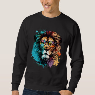 Cool Colorful Lion Animal Lion Sweatshirt