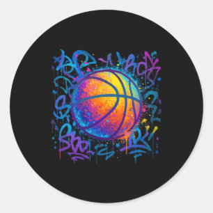 Cool Colorful Sketll Graffiti Style Sketll  Classic Round Sticker