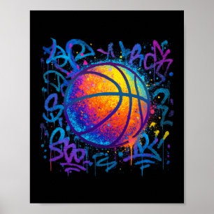 Cool Colorful Sketll Graffiti Style Sketll Poster