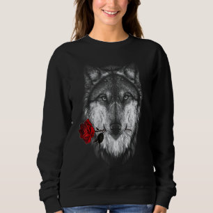 Cool Colorful Wolf face 2 Sweatshirt