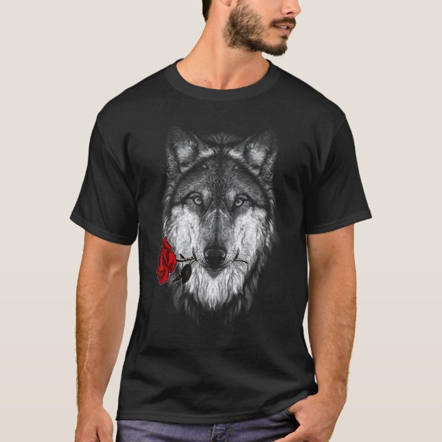 Cool Colorful Wolf face 2 T-Shirt (Front)