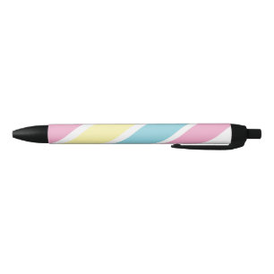 Cool Colors Stripes Black Ink Pen
