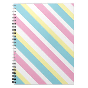 Cool Colors Stripes Pattern Notebook