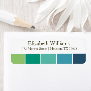 Cool Colour Blocks Return Address Label