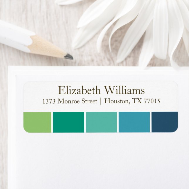 Cool Colour Blocks Return Address Label (Insitu)